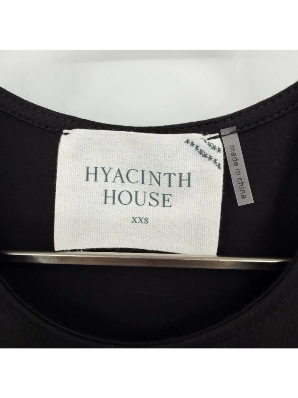 Hyacinth House by Tuckernuck Black Darby Organza Puff Sleeve Top size XXS 2XS